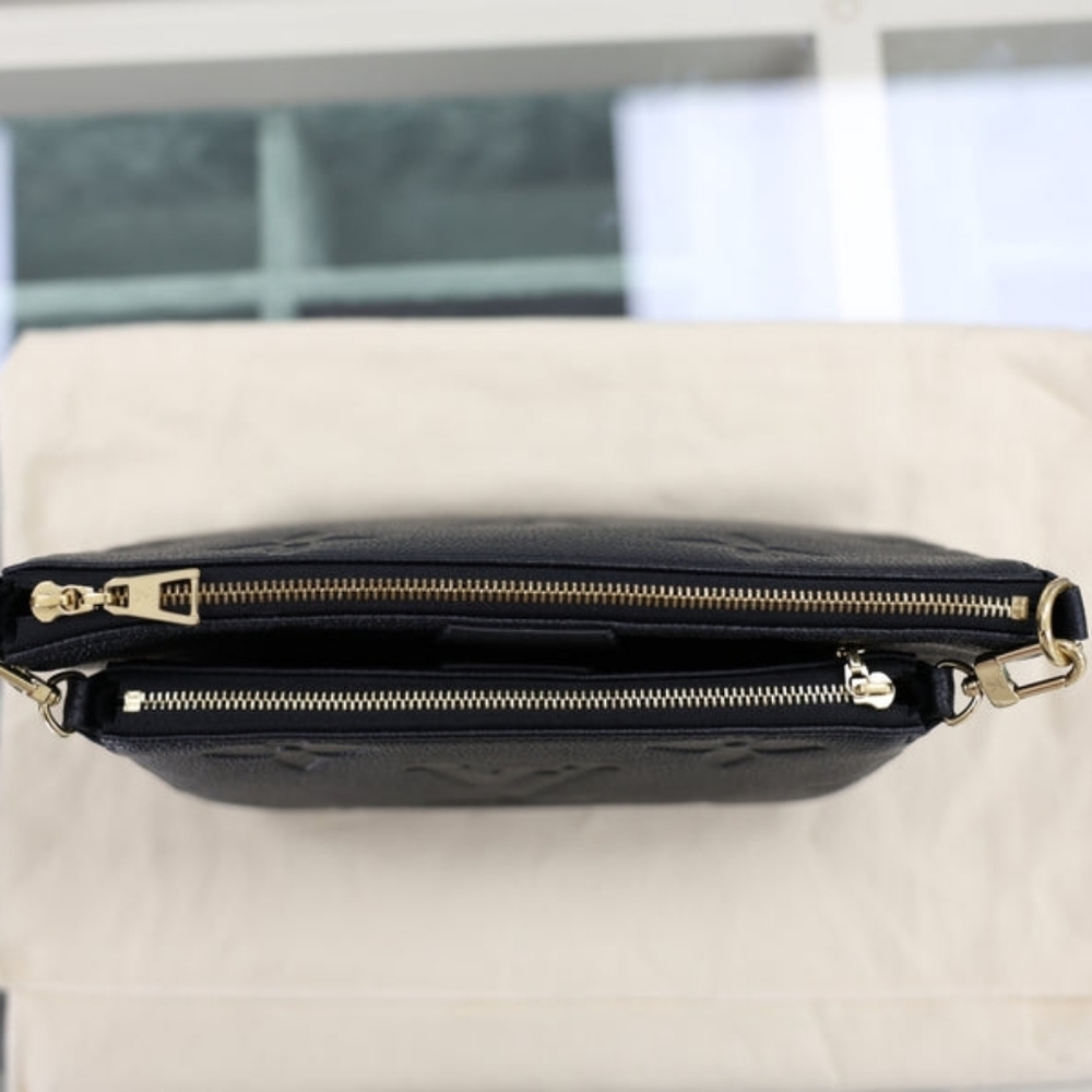 Louis Vuitton Multi Pochette Monogram Empreinte Leather Bag In Black - Picture 7 of 7